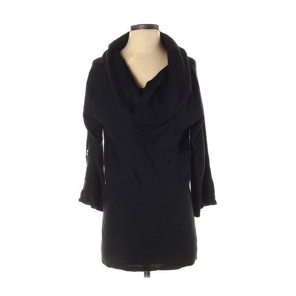 Kenneth Cole Black Knit Cowl Neck Sweater Womens S - Picture 1 of 6